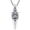 REDSUN Collana con ciondolo a forma di freccia vichinga, martello di Thor, in argento sterling 925, con ciondolo a forma di croce, ciondolo celtico, amuleto, gioiello per uomo, figlio, ragazzo, donna