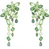 SWAROVSKI Gema Orecchini da donna, taglio misto, colore verde, placcatura oro, taglia unica, con cristalli, misura unica, Finitura dorata, Cristalli