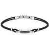 NADIR Bracciale Uomo Marlù 30BR0041-N pelle nera intrecciata