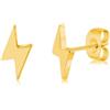 FACOKO Orecchini da donna, orecchini a fulmine, orecchini in titanio ipoallergenici senza nichel, orecchino in oro 14k unisex (fulmine - oro - 5mm)