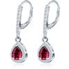 MICSAVI Orecchini Pendenti da Donna in Argento 925, Zircon rotondi/a forma di cuore/a forma di fiore/ovali/a goccia/quadrati, Orecchini Pietre Gioielli per Moglie Mamma Fidanzata