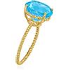 Bellitia Jewelry Anello Fidanzamento Donna in Argento 925 Placcato in Oro 18K, Anello Banda con Peridoto verde/Ametista viola/Tormalina rosa/Topazio blu Simulato per Anniversario Matrimonio Promessa