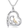 enjoylifecreative Collana da donna con dinosauro in argento sterling Madre figlia Dino Collana con ciondolo madre figlia gioielli regalo per mamma figlia