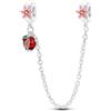 LIGHTDOG Collana di sicurezza in argento 925 Charms Bracciali Regalo carino di gioielli per donne ragazzea Moda perline pendenti