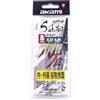 AKAMI Sabiki Akami Serie AKSBGR - Montatura 6 Ami Dorati con Perline e Filamenti Luccicanti - Fluorocarbon 100% - Pelle di Pesce (HOOK #6)