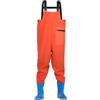 MFWHEFJ Waders Pesca Trampolieri for bambini con stivali Pantaloni antipioggia for tutto il corpo disponibili in 4 colori for giovani adolescenti Pantaloni impermeabili for trampolieri da pesca(Yellow 30-31)