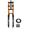 LHHL Downhill Forcella Per Mountain Bike 26 27,5 29 Pollici Doppia Spalla Forcella Ad Aria Corsa 150mm 1-1/8" Dritta Bici Forcella Anteriore Smorzamento Con Blocco Freno A Disco QR DH/XC/AM(Black,26'')