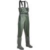 MFWHEFJ Waders Pesca Tute da pesca con pantaloni da trampoliere con stivali Set da uomo adulto da donna Pantaloni impermeabili da trapianto di riso da caccia al petto(Green2,38)