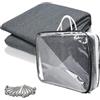 Eikuavons Tappeto da campeggio per esterni, 250 x 250 cm, con 13 picchetti e borsa per il trasporto, lavabile, traspirante, antiscivolo, per roulotte, camper, tenda da sole, nero