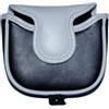 Dolvitrny Copertura magnetica per putter da golf, bianca, quadrata, in PU, per putter con fibbia singola/doppia, accessorio di protezione per mazze da golf (doppio colpo bianco)
