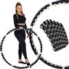Springos Hula Hoop 85 cm nero e bianco Attrezzo sportivo Pneumatici da allenamento cellulite allenamento (bianco e nero)