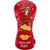 SunsoilGiant Copritesta da Golf Protettivo, Coprimazza in Legno con Drago Cinese, Realizzato in PU con Collo Lungo, Accessorio per Uomo E Donna, Nero AI 30cmx13cm