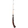 Smarbettiy Canna da pesca sul ghiaccio a 2 sezioni in fibra di vetro con mulinello a spirale sedile sensibile leggera 50 cm 60 cm 70 cm pesca invernale gamberetti portatile compatta tre (50 cm A)