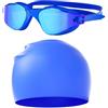 Generico Occhialini Da Nuoto Cappello Per Adulti - Protezione UV Ampia Vista HD Antiappannamento, Occhialini Da Nuoto Per Adulti -| Per L'esplorazione Dello Snorkeling Nell'area In Acque Libere Della Piscina