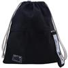 LSHIJI Sacca Borsa in tela, borsa in cotone con coulisse, tascabile, for la spesa, scuola, viaggio, antipolvere(Noir)
