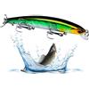 Generico Crank Baits | Artificiale Duro Realistico Resistente agli Urti - Esca Affondante Jerk Bait | per Fiumi Bacini Laghi Scarpate Aree Oceaniche All'Aperto
