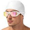 Generico Cuffia e Occhiali da Nuoto | Vista Ampia, Tenuta Stagna, Antiappannamento HD | Occhiali da Nuoto per Adulti,Per Principianti Appassionati, Piscina Mare Aperto Giochi Acquatici