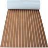 ZWCSHUU Antiscivolo Marine Boat Decking Mat Tappetino for Yacht a Strisce in Schiuma Eva autoadesiva da 2,4 Metri, Pavimento Marino for Barche, in Finto Teak(Gray White)