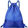 LSHIJI Sacca Borse impermeabili con coulisse, zaino semplice, fitness, borsa portaoggetti leggera, cerniera Oxford(Grey Large)