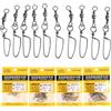 KJHBV 40 Moschettoni Girevoli da Inox 304 con Chiusura Coast Lock Connettori e Resistenti per Pesca a Traina e Jigging in Acqua Salata per Black Bass