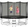 GOIMU Trampolino da esterno 3,5 m e 4,6 m, con rete di sicurezza per bambini e adulti, con scala, approvato ASTM, trampolino ricreativo antiruggine per esterni