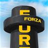 FORZA Borsa da rugby a tutta altezza, resistente alle intemperie, con nucleo in schiuma ammortizzante, con cuscinetto di contatto per mini giocatori, giovani, anziani e jumbo (nero, junior, con anello