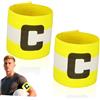 TEHAUX Fasce da Calcio 2 in Nylon Giallo Elastico Alta visibilità e Comfort per Giocatori di Calcio