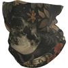 Generic Sciarpa tubolare Moonlit falena e fiori bandana passamontagna fascia multifunzionale scaldacollo per tennis sci pesca 25 x 50 cm