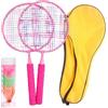 Nuyhgtr Badminton Gioco per, Racchette da Badminton per Principianti, Attrezzature Trasportabili per Programmi 3-7 Anni Allenamento Sportivo Campeggio Picnic Giochi Di Prato Educazione