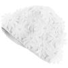 Healeved Cuffia da Nuoto per Protezione Chioma e UV con Petali 3d Bianco Donna Vintage Raffinata e Decorativa per Piscina e Sport Acquatici