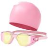 Generico Occhiali da Nuoto e Cappello | Vista Ampia, Tenuta Stagna, Antiappannamento HD - Occhiali da Nuoto per Adulti - Per Piscina Acque Libere Snorkeling Esplorazione