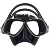 Milageto Maschera Low Volume Supporto Posteriore Maschera Subacquea a Doppia Lente Antiappannante per Freediving , Blu, Bianco