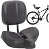 Nuyhgtr Confortevole Road Saddle, Adjustable Seat Cushion, Foam Exercise Seat Cushion, Waterproof Padded Seat Cover, Backrest Foam Cycling Seat, for Riding Fun for Commuting, Traveling, Black