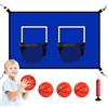 Generic Pallacanestro per trampolino, tessuto Oxford in PVC, 31,5 x 25,59 pollici, basket, corda in lattice elastico, gonfiatore incluso, attività all'aperto | Accessorio interattivo per bambini e adulti