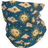 Generic Sciarpa tubolare mistica sole, luna, stella, nuvola, fascia per gli occhi, antivento, protezione UV, mezza sciarpa per caccia, sci, pesca, 25 x 50 cm