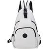 Générique Lightweight Chest Bag for Women, Waterproof Single Shoulder Sling, Ampia Capacity Design, Multi-Pocket Storage, Regolabile Strap, Compact Travel Size, Ideale per Hiking and Sports, bianco