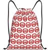 FHIZOAL Tokyo Giappone Cityscape Print Borse con coulisse Impermeabile Sport Stringa Zaini Leggero Yoga Allenamento Nuoto Viaggi, Nero , S, Casual