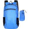 Generic Zaino leggero - Compatto 20L Traspirante Impermeabile Pieghevole Pack Comodi Spallacci Borsa Multiuso per Palestra, Ciclismo, Spiaggia, Picnic, Escursionismo, Uso quotidiano, Blu lago, Refer to
