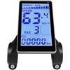 TIANHENGMart Schermo LCD per controller KT con protocollo OMD2, 24 V-60 V, ciclocomputer a colori con livello di velocità, connettore SM a 5 pin, nero