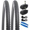YUNSCM 2 pneumatici per bici 700C, 700 x 38 C/40-622 e 700 C, resistenti con valvola Schrader, compatibili con pneumatici e tubi per biciclette da 700 x 36 C, 700 x 37C, 700 x 38 C, 700 x 39 C, 700 x