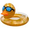 Nevalerra per Anello da Piscina - a Ciambella da Nuoto da 35,83x23 pollici, Gonfiabile con Paillettes, Materiale Vinile Trasparente Glitterato Portatile | estivo in