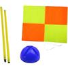 SunsoilGiant Bandiera da Calcio D'angolo con Asta, Bandiera da Allenamento di Calcio, Marcatore Sportivo, Materiale Resistente, Facile da Trasportare, Base Gialla per palo da 1 m