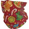 Generic Sciarpa tubolare natalizia pan di zenzero biscotto e canna di zucchero fascia antipolvere mezza sciarpa antivento bandana per pesca sci caccia 25 x 50 cm