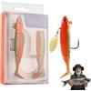 Generico Esca da pesca Swimbait - Dimensioni 9,5 cm, 20 g, con peso in piombo, pre-attrezzato, con coda a T morbida, forma di pesce bionico, costruzione in ABS, design di assemblaggio del gancio | Progettato p