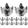 Tofficu 30 Pezzi Ramponi Design a 5 Punte in Acciaio Inossidabile Antiscivolo Facile Installazione Argento per Scarponi e Calzature per Trekking e Escursionismo All'aperto