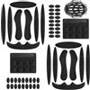 AIUNBEST Imbottitura Casco Bici Set da 2, Cuscinetti in Schiuma con Kit di Chiusura a Strappo, Imbottiture di Ricambio Universali per Caschi da Bici, Accessori Casco Nero