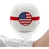 Generic Palline patriottiche per footbag, sacco di sabbia del 4 luglio, design a strisce a stelle da 6 cm, accessorio traspirante per sport all'aperto, robusto strumento di gioco di gruppo, per ragazzi
