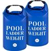 CHAOHAOKE Confezione da 2 pesi per scala da piscina, 20 l/22,7 kg, sacchetti di sabbia impermeabili in PVC 500D, ancoraggi riempibili con manici robusti per gradini della piscina