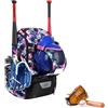 Generic Pro Sport Carrier, borsone da viaggio per attrezzatura da baseball, spazio extra con slot per tacchetti, supporto ergonomico in tessuto Oxford, zaino moderno stile ventilato, kit da campo per giochi