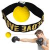 Generisch Palla da boxe da 50 g, palla da boxe portatile, con fascia per la testa, per allenare la reattività, la velocità del colpo e la coordinazione occhio-mano, 10 x 10 x 10 cm, materiale del prodotto: PU